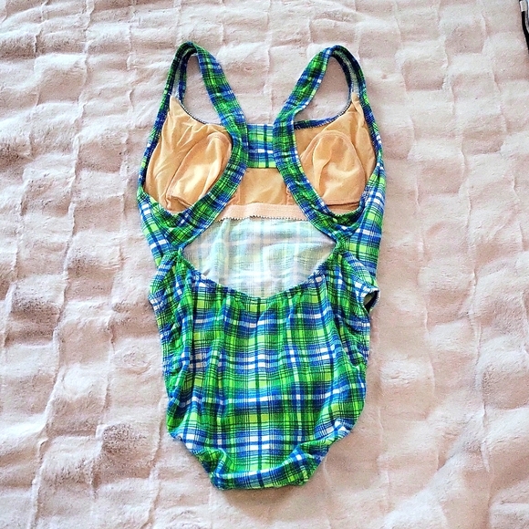 Vintage 70s Look Adorable Plaids One-Piece Swimsuit - SOFT - Picture 4 of 12